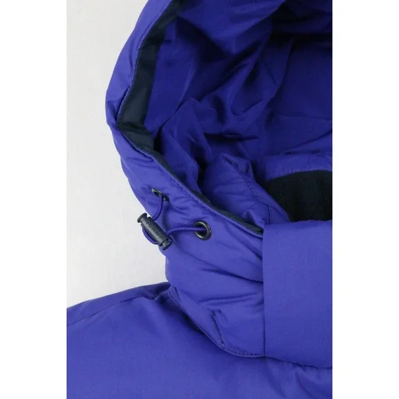 Tommy Jeans Tommy Hilfiger Mens Hooded Down Jacket Blue Sz XS Embroidery Elastic - Picture 7 of 16